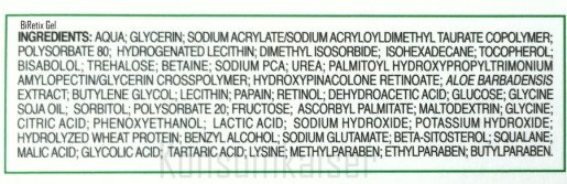 KK BiRetix Gel INCI