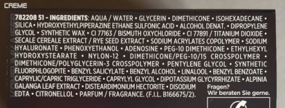 KK LOREAL filler Creme INCI