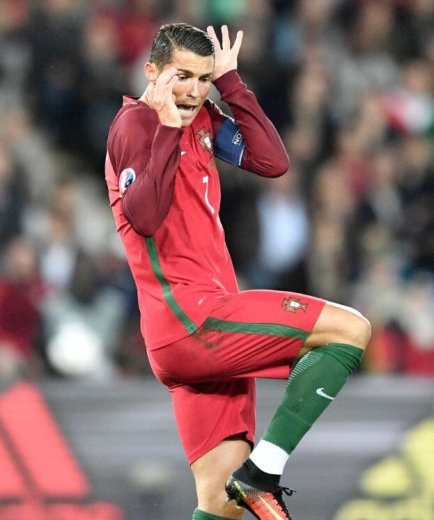 KK Ronaldo erschrickt