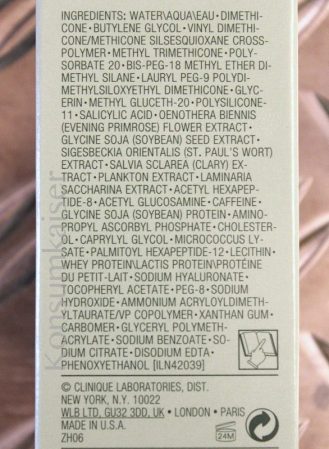 KK Clinique ABS INCI